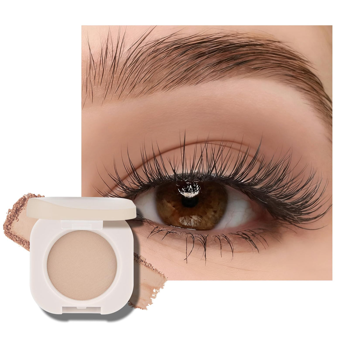 KYDA Sombra beige marrón mate en compacto para look diario definido.