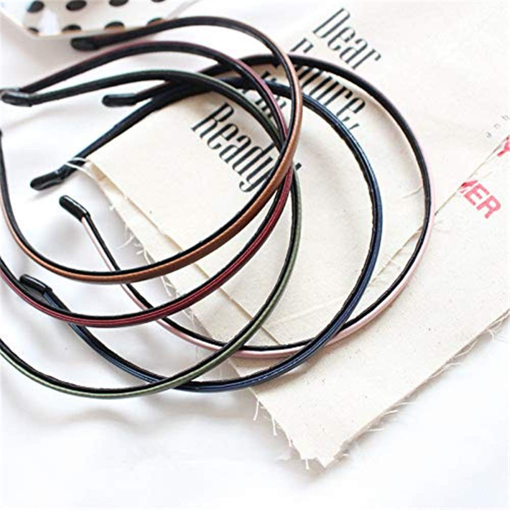 Kydely black leather headband with smooth finish and comfortable fit