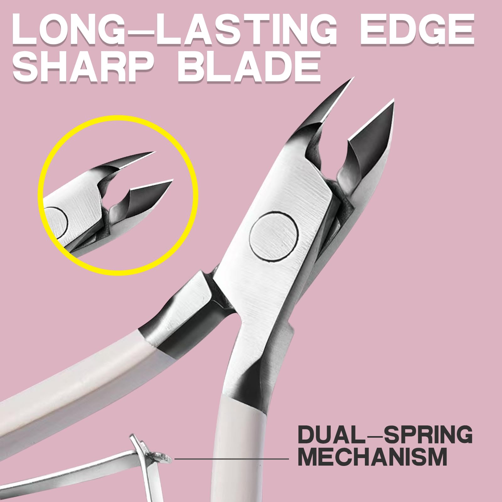 Kylara Cuticle Pusher-3in-1 in use for gentle nail edge lifting