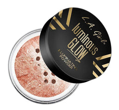 Polvo iluminador L.A. Girl Luminous Glow Sunkissed para un brillo natural.