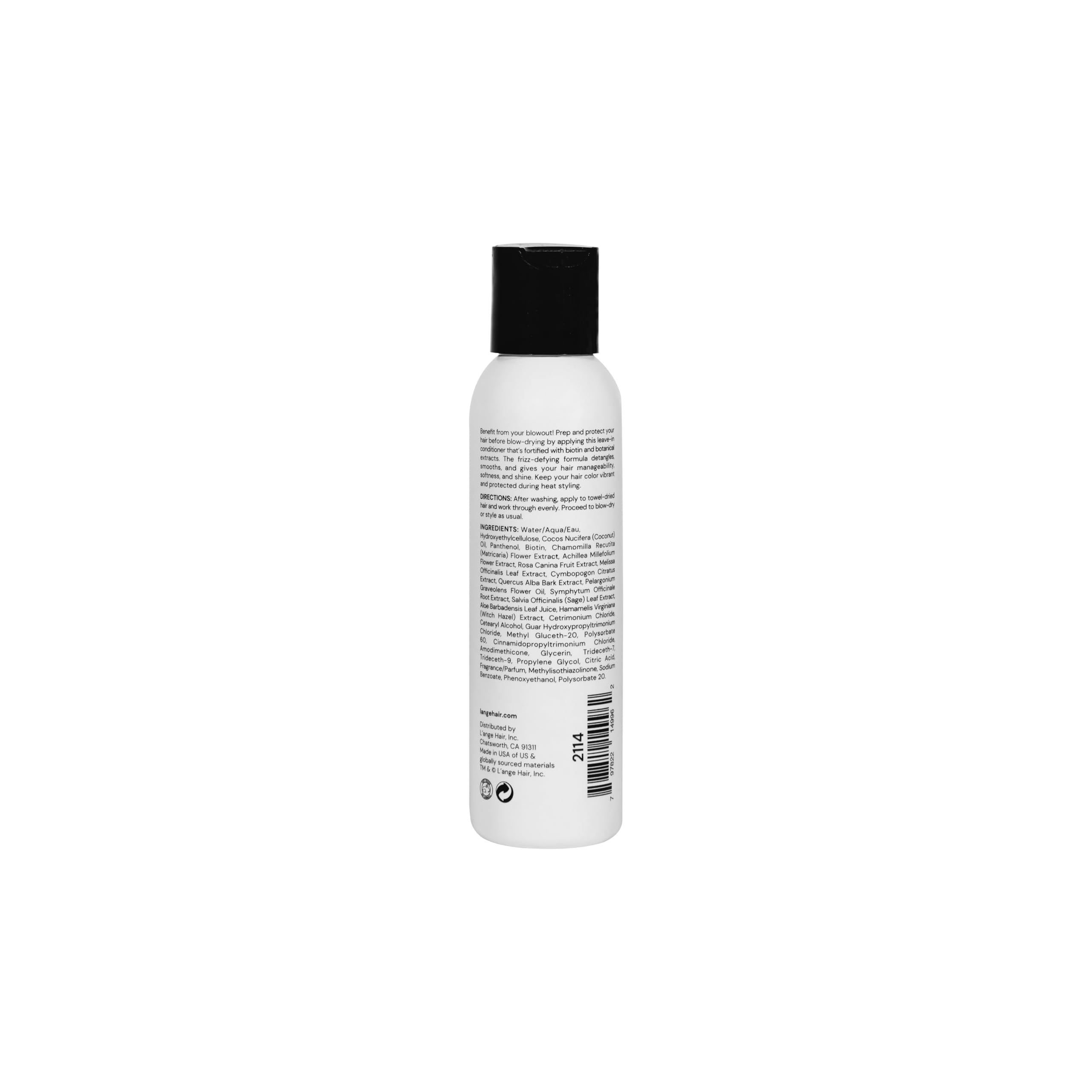 L'ANGE HAIR Envie leave-in bottle emphasizes professional-grade coconut oil formula