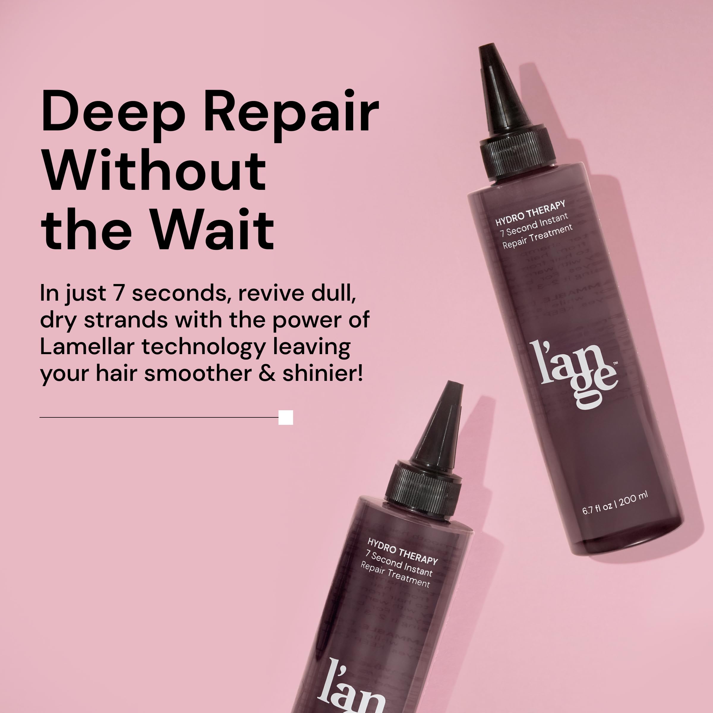 L'ANGE HAIR Hydro Therapy pump demonstrates quick detangling benefits.