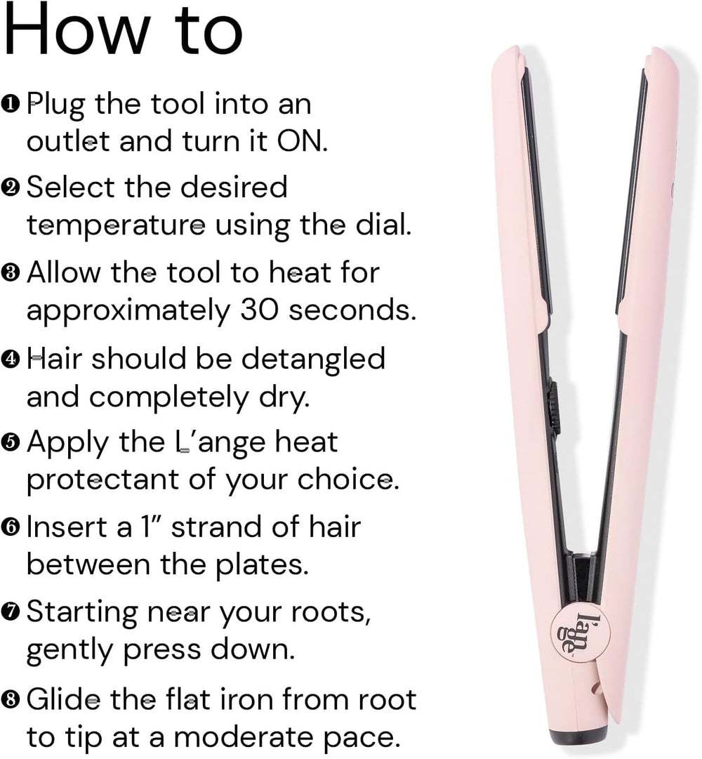 l'ange hair le ceramique blush color product shot suggests premium styling results.