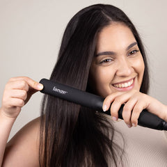 L'ANGE HAIR Le Ceramique 1-Pass Flat Iron ergonomic handle for comfortable styling.