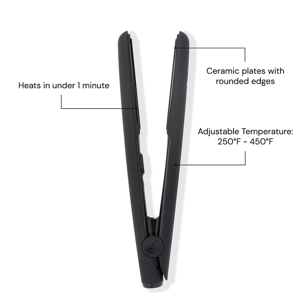 L'ANGE HAIR Le Ceramique 1-Pass Flat Iron rounded edges enable versatile looks.