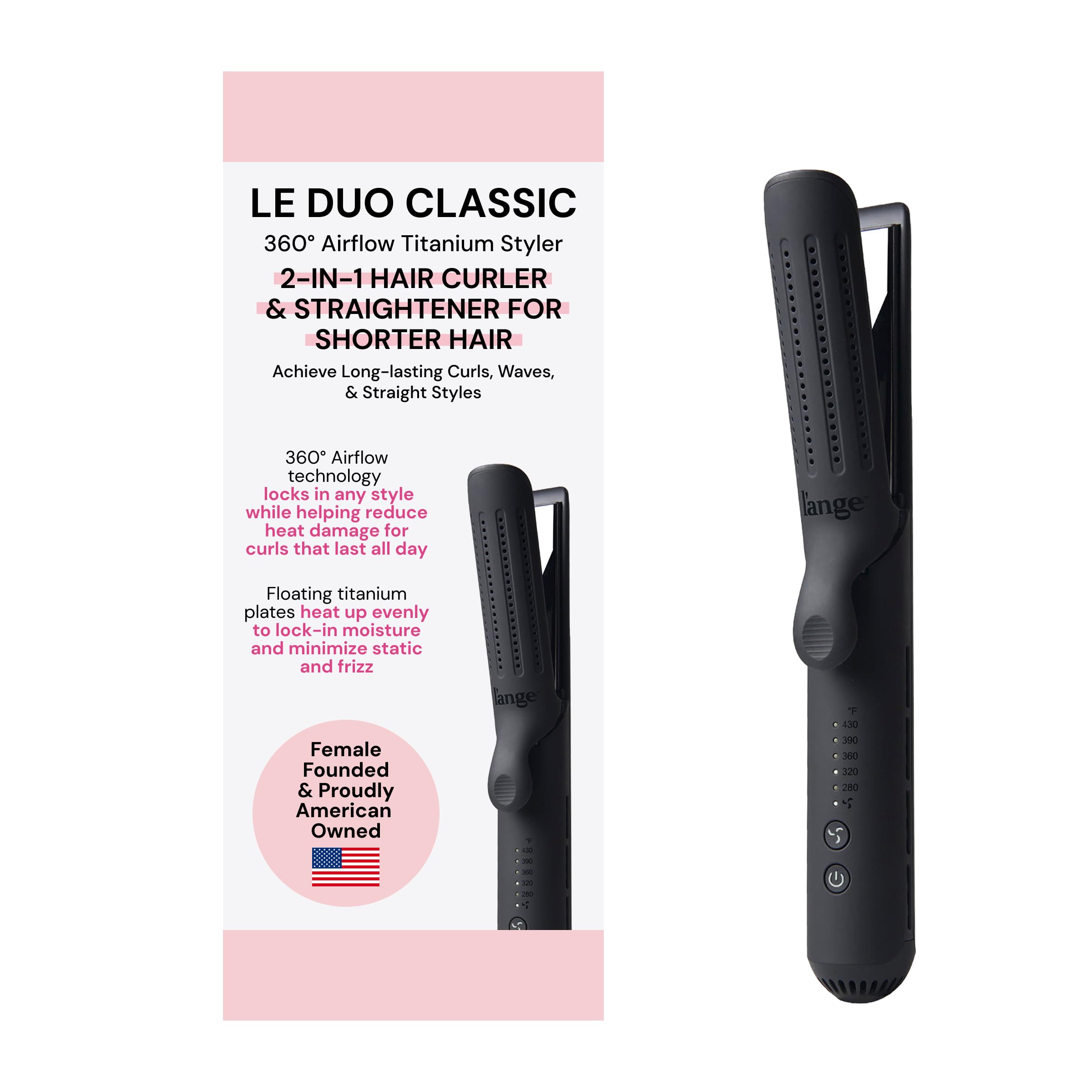 L'ANGE HAIR Le Duo 360 airflow in action for quick, even styling