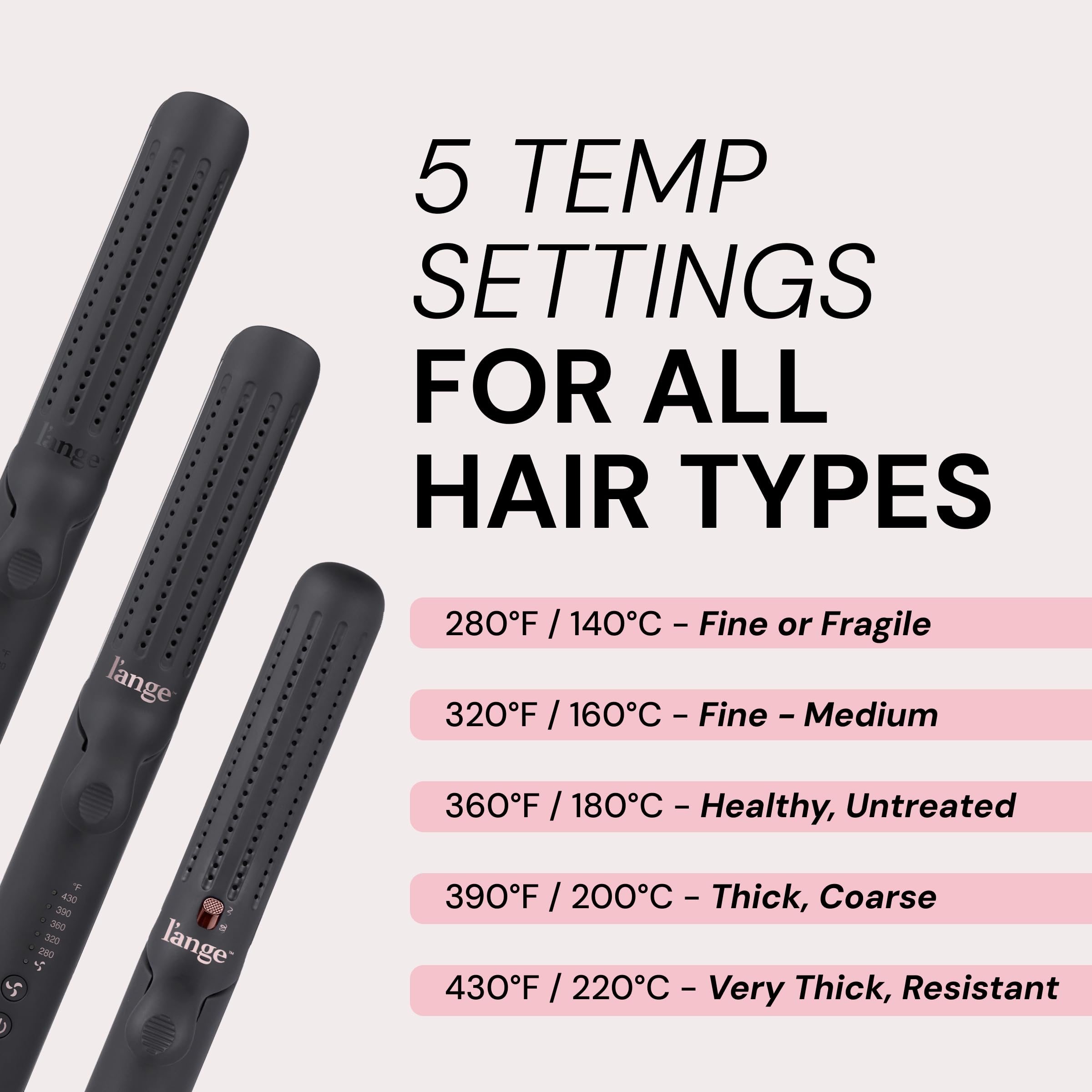 Le Duo titanium plates ensure smooth crease-free straightening