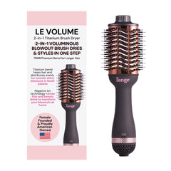 L'ANGE HAIR Le Volume 2-in-1 blow dryer brush close-up for fast, salon-style styling at home.