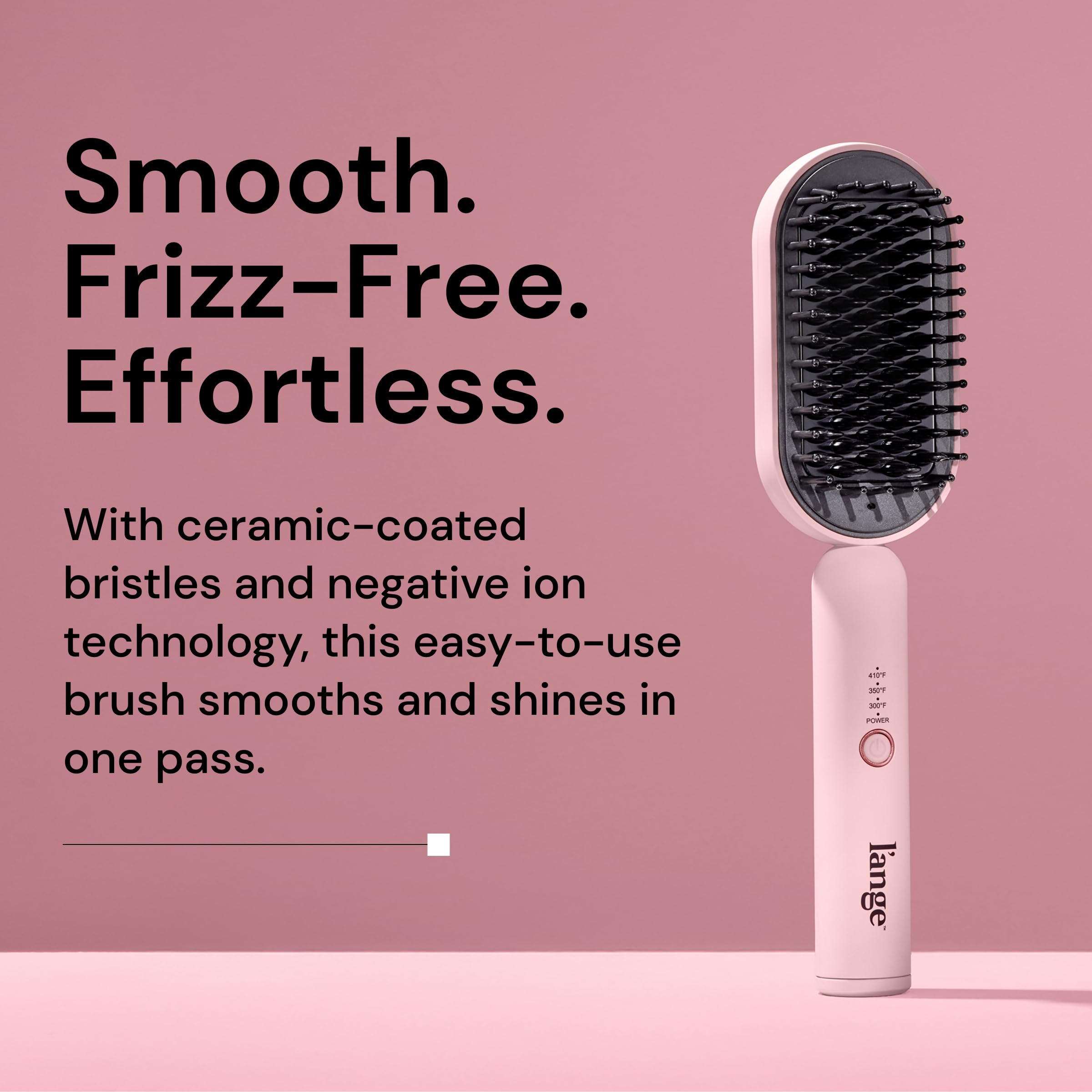 L'ANGE HAIR Mane Pass uses negative ion technology to reduce frizz and boost shine.