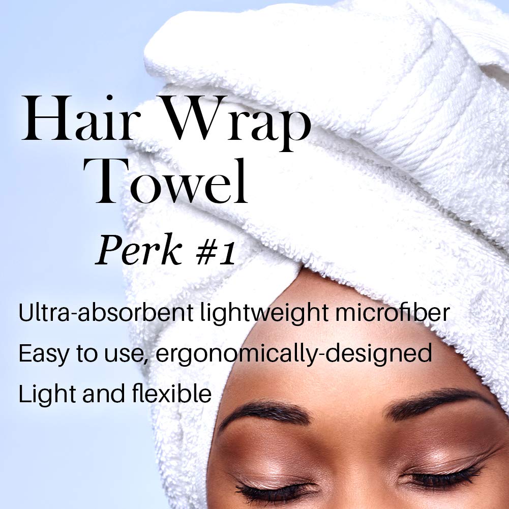 L'ANGE HAIR Microfiber Hair Wrap on bed highlights overnight routine compatibility.