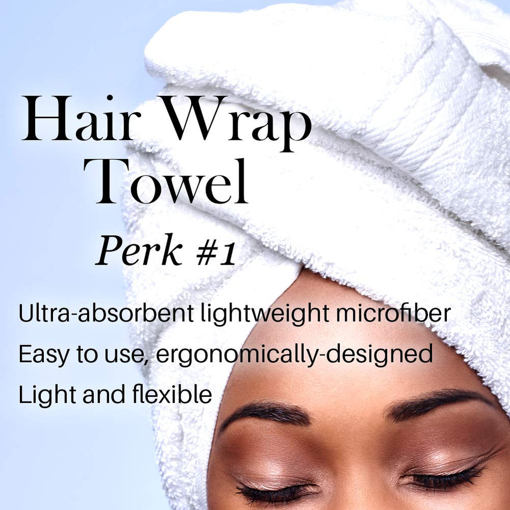 L'ANGE HAIR Microfiber Hair Wrap on bed highlights overnight routine compatibility.