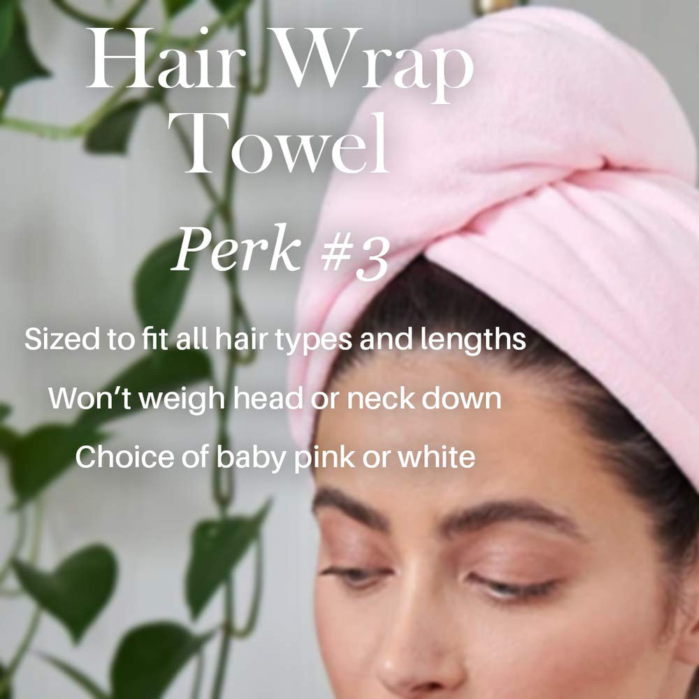 L'ANGE HAIR Microfiber Hair Wrap showcases compact, travel-friendly design.