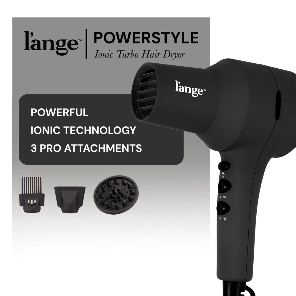 PowerStyle Ionic Turbo Dryer attachments image showcases versatile tools for different finishes.