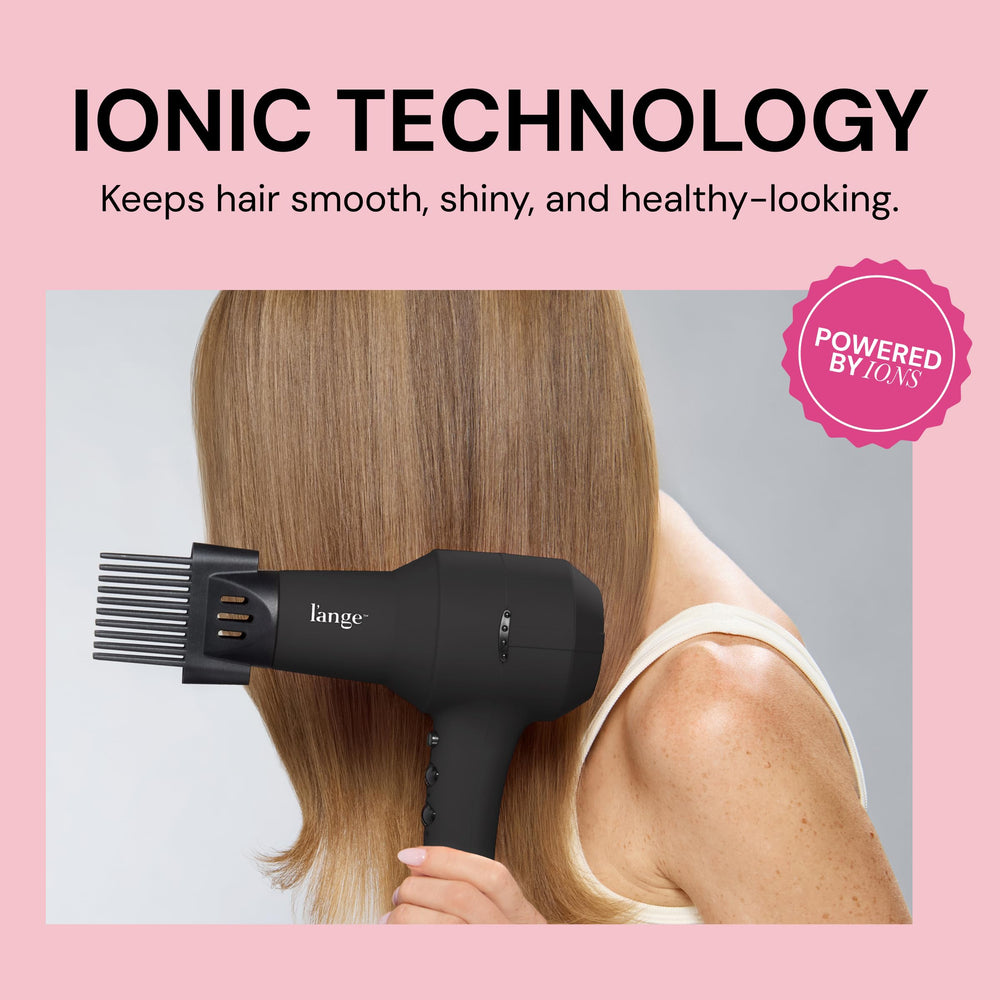 Soft-touch handle on PowerStyle Ionic Turbo Dryer designed for comfortable styling sessions.