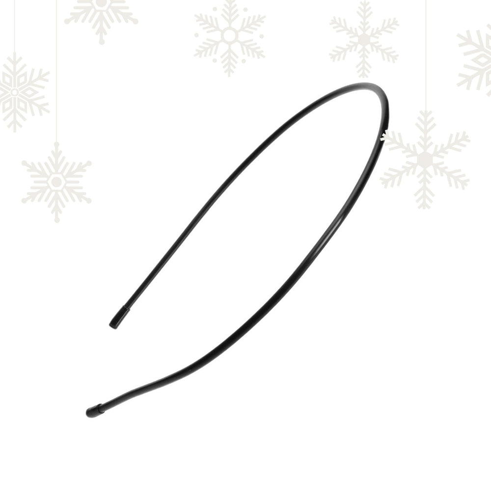 L. Erickson Twiggy Headband Black closeup shows soft, slim 1/8 inch profile for all-day comfort