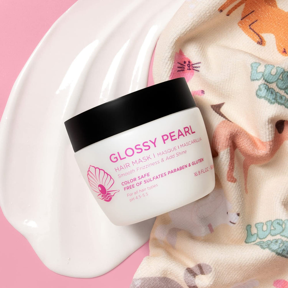 L Luseta Glossy Pearl Hair Mask packaging shot emphasizing sulfate-free conditioning