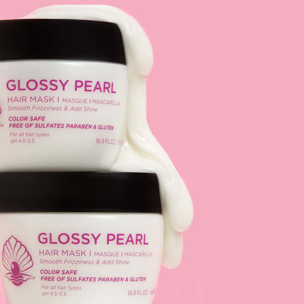 L Luseta Glossy Pearl Hair Mask pearl extract close-up highlighting nourishing ingredients