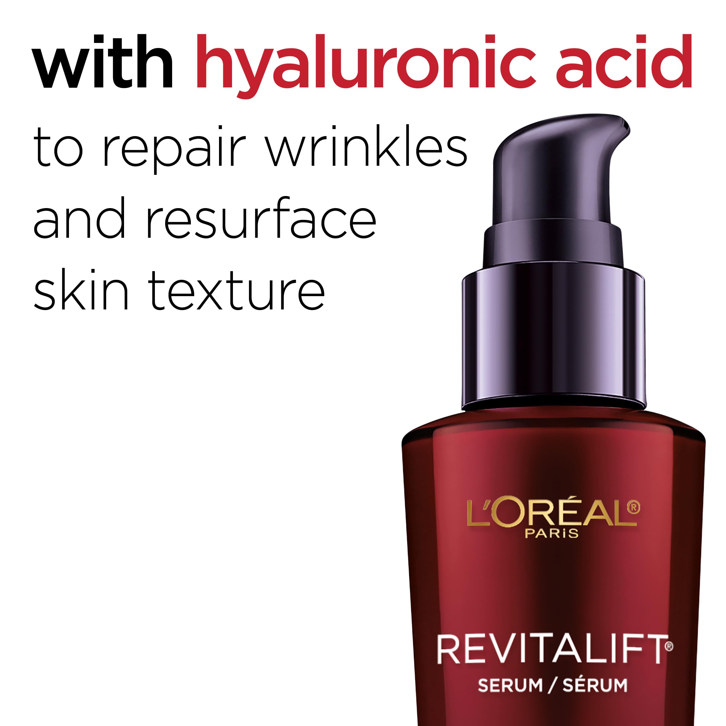 L'Oreal Paris Revitalift triple power applicator pump demonstrates easy daily use.