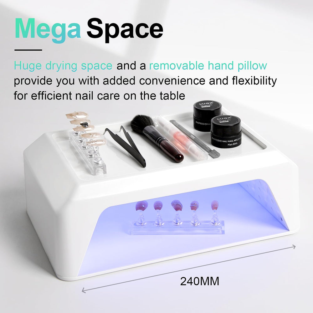 L'UGX 69 UV lights evenly arranged for thorough, even curing.