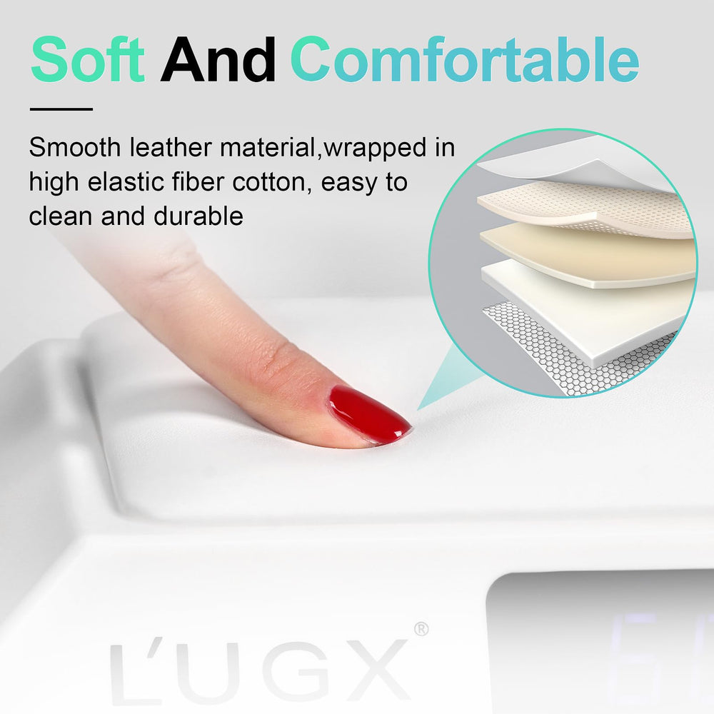 L'UGX retractable tray adds convenience during manicures and pedicures.