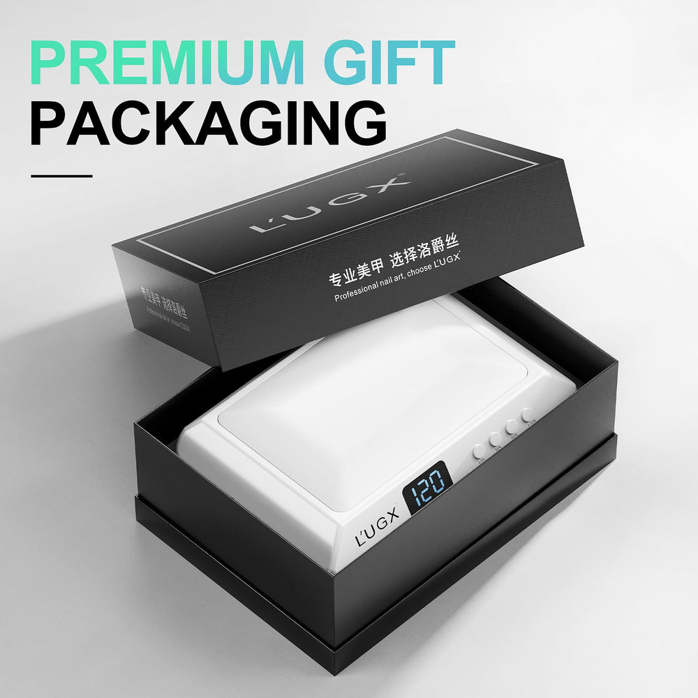 L'UGX lamp suits both salon and home settings for versatile gel manicures.