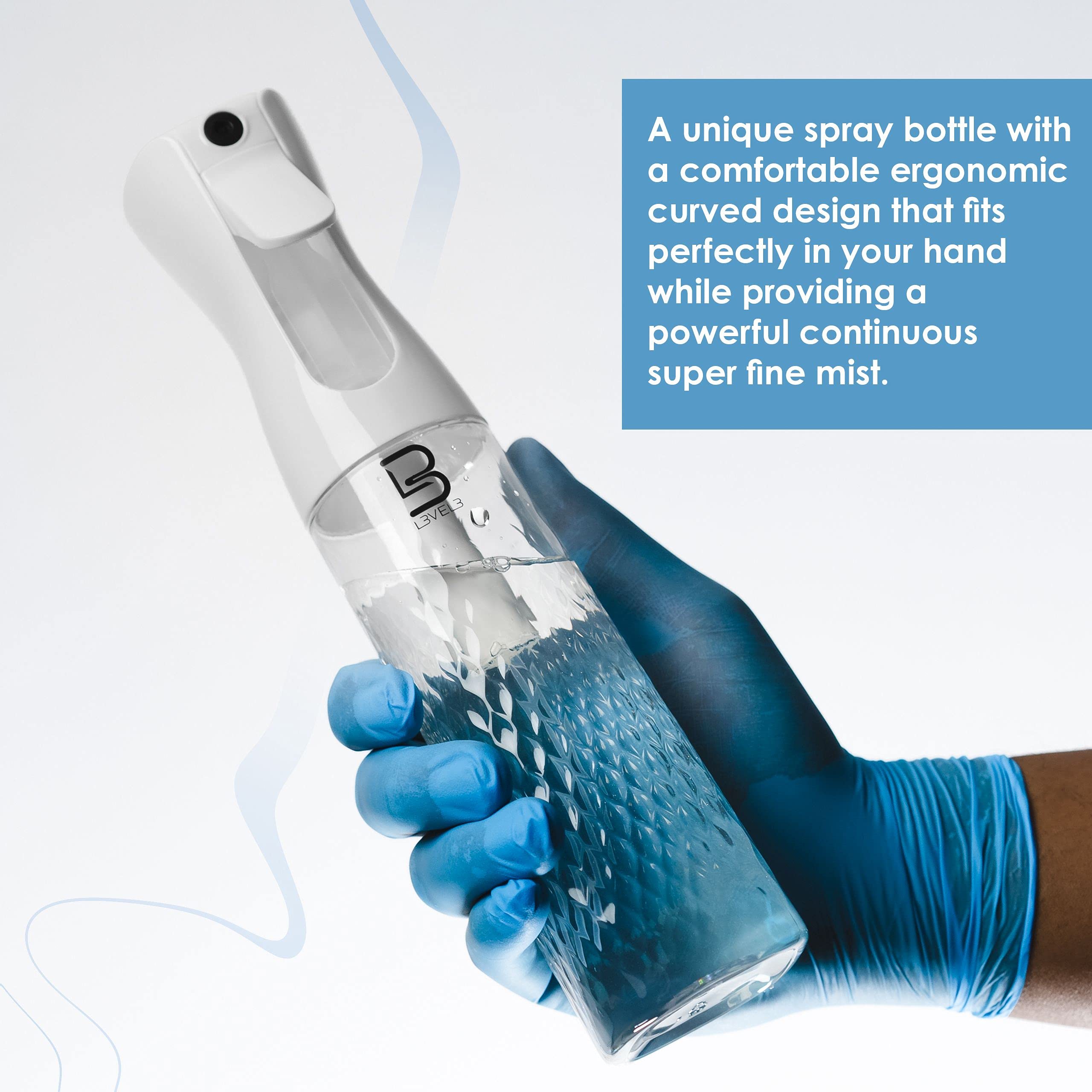 L3 Beveled Spray Bottle ergonomic handle supports comfortable, fatigue-free use.