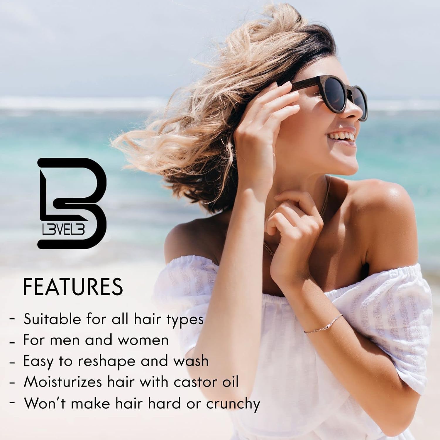 L3 bottle held in hand to show compact 8.45 fl oz size and travel-friendly benefit