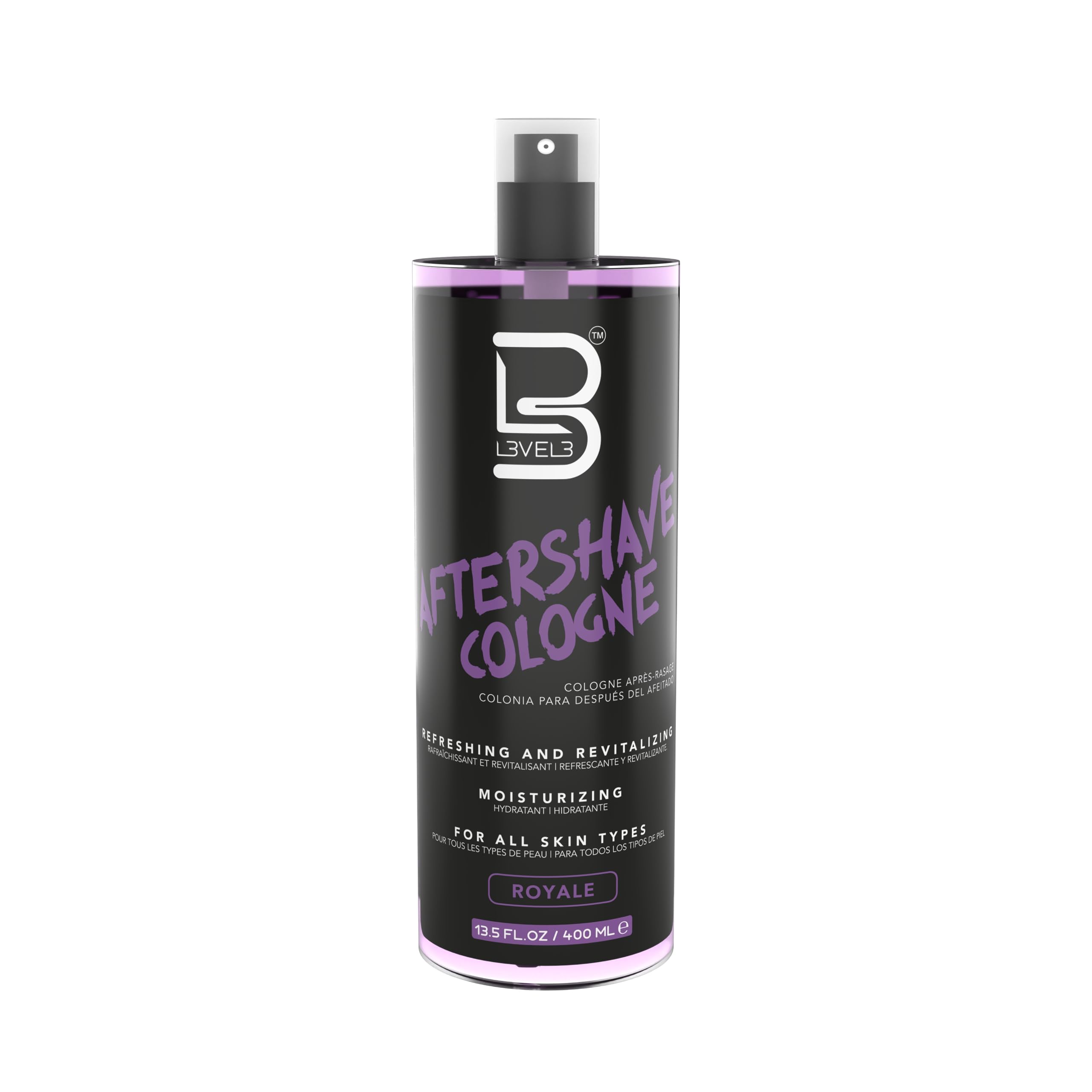 L3 Level 3 after shave spray bottle front for refreshed, hydrated skin.