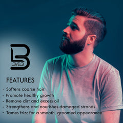 L3 Level 3 Beard Shampoo label closeup with chamomile scent details
