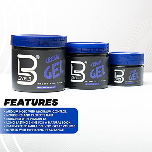 L3 Level 3 Cream Gel medium-hold image demonstrating flexible style and hold