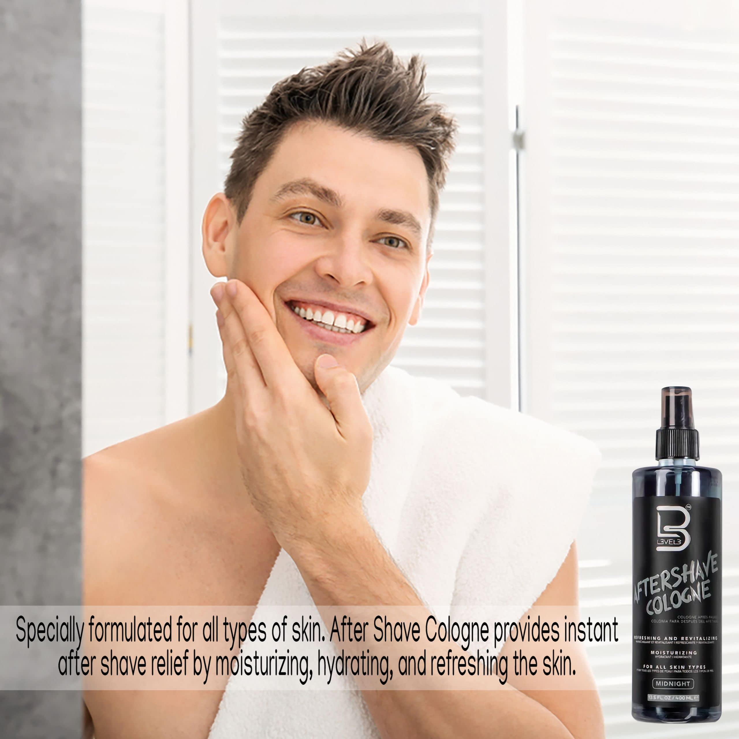 L3 Level 3 post-shave soft skin through moisturizing formula.