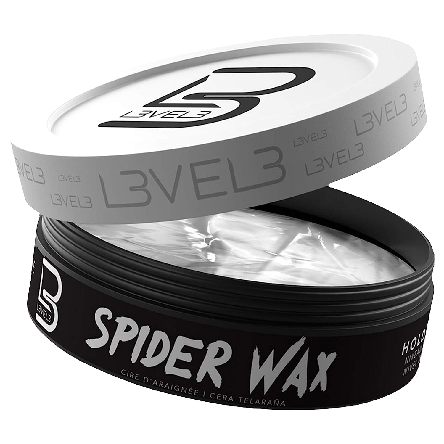 L3 Level 3 Spider Wax bottle shows long-lasting hold for all-day style