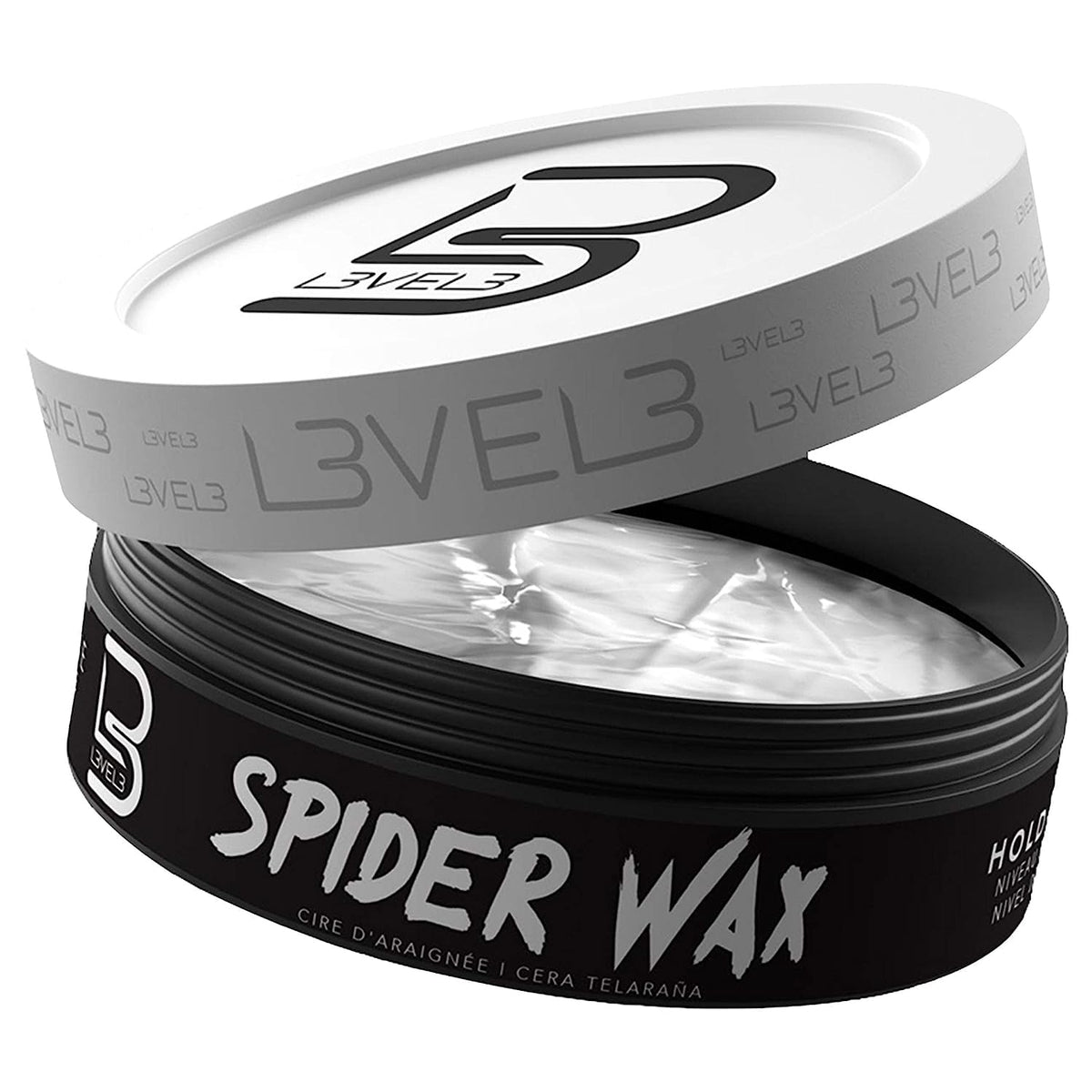 L3 Level 3 Spider Wax bottle shows long-lasting hold for all-day style