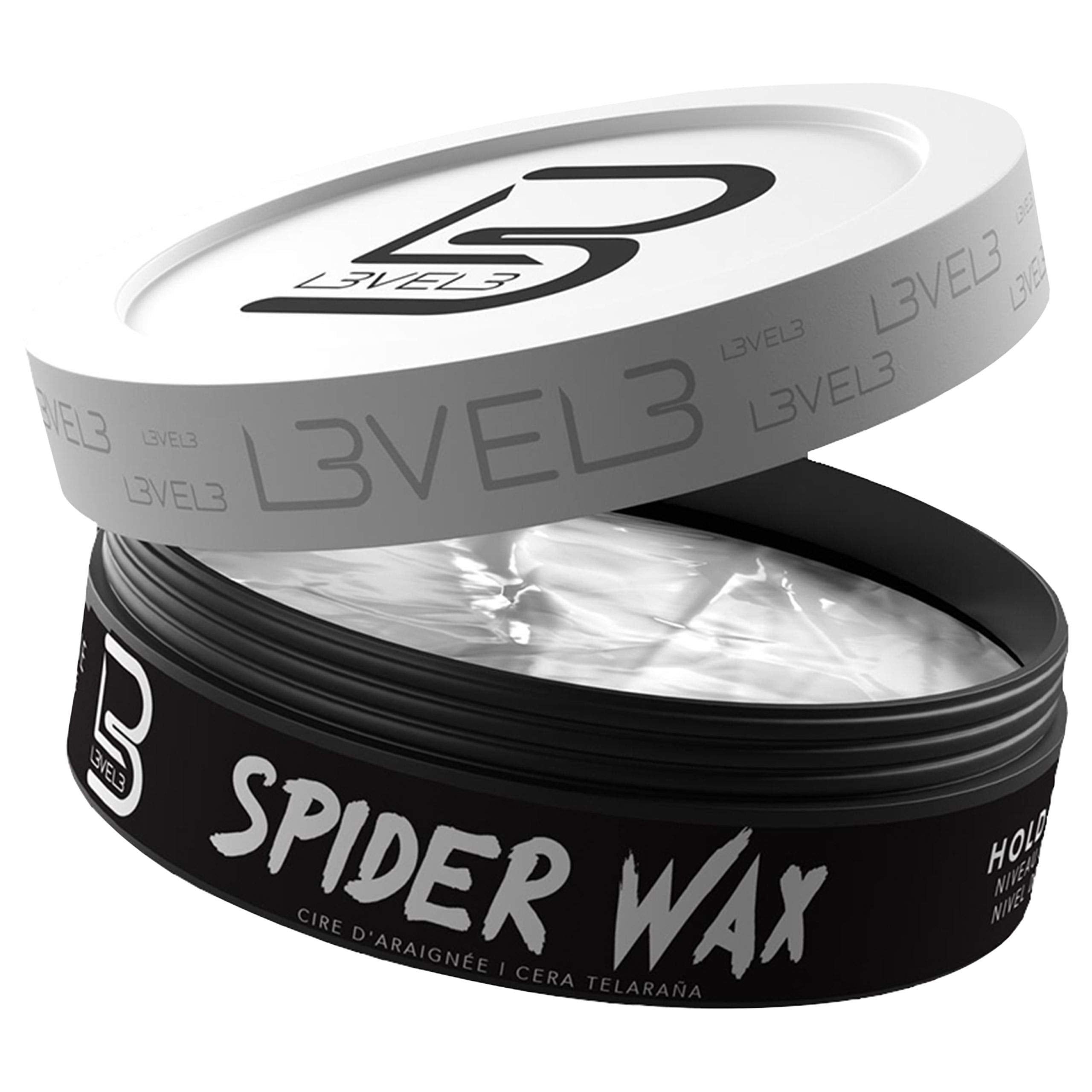 L3 Level 3 Spider Wax long-lasting hold for bold textured hairstyles and volumized looks.