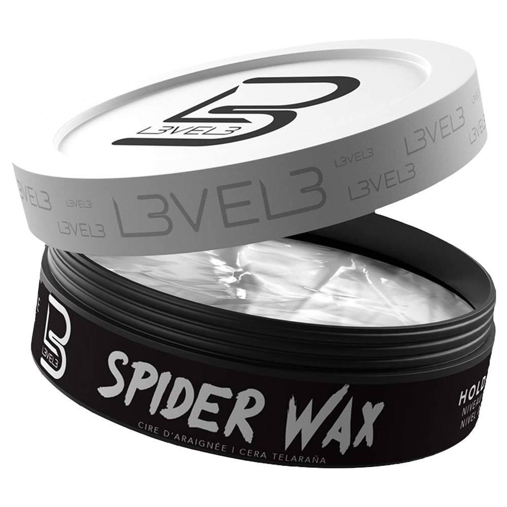 L3 Level 3 Spider Wax long-lasting hold for bold textured hairstyles and volumized looks.
