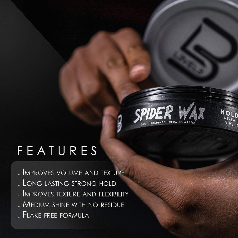 L3 Level 3 Spider Wax texture image highlights volume and texture for versatile looks