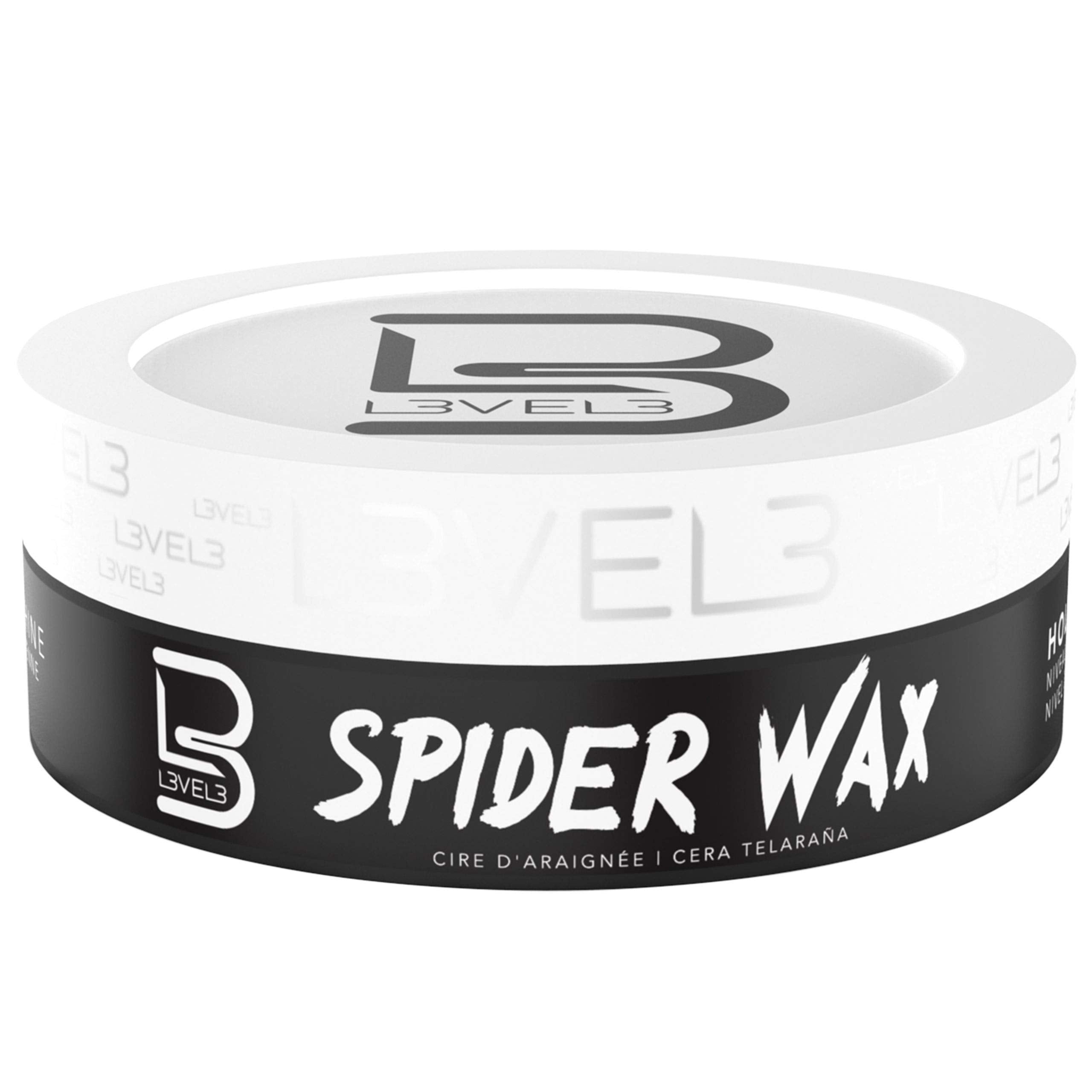 L3 Level 3 Spider Wax easy washout for quick styling transitions and daily use.