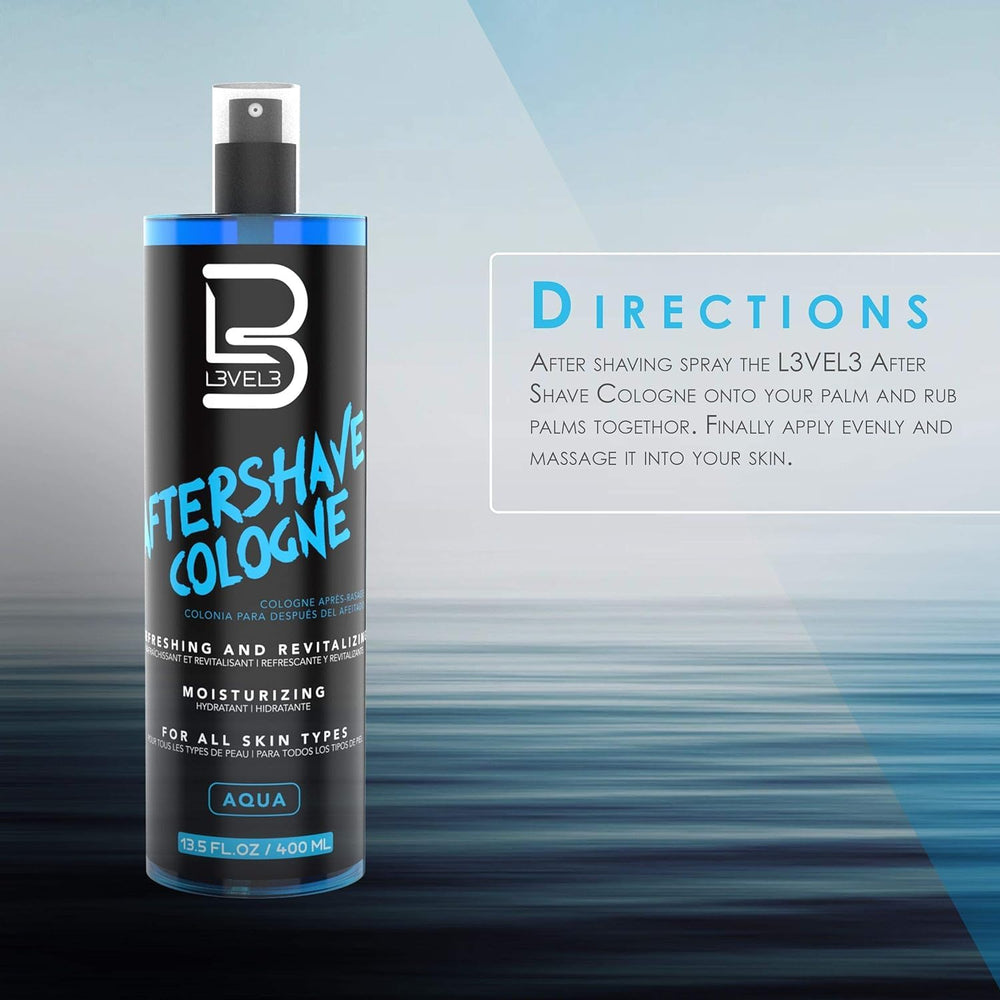 L3 Level 3 aftershave packaging front signals masculine scent and quality