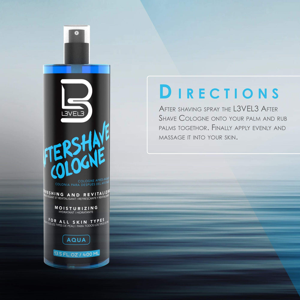 L3 Level 3 application scene demonstrates quick post-shave care.