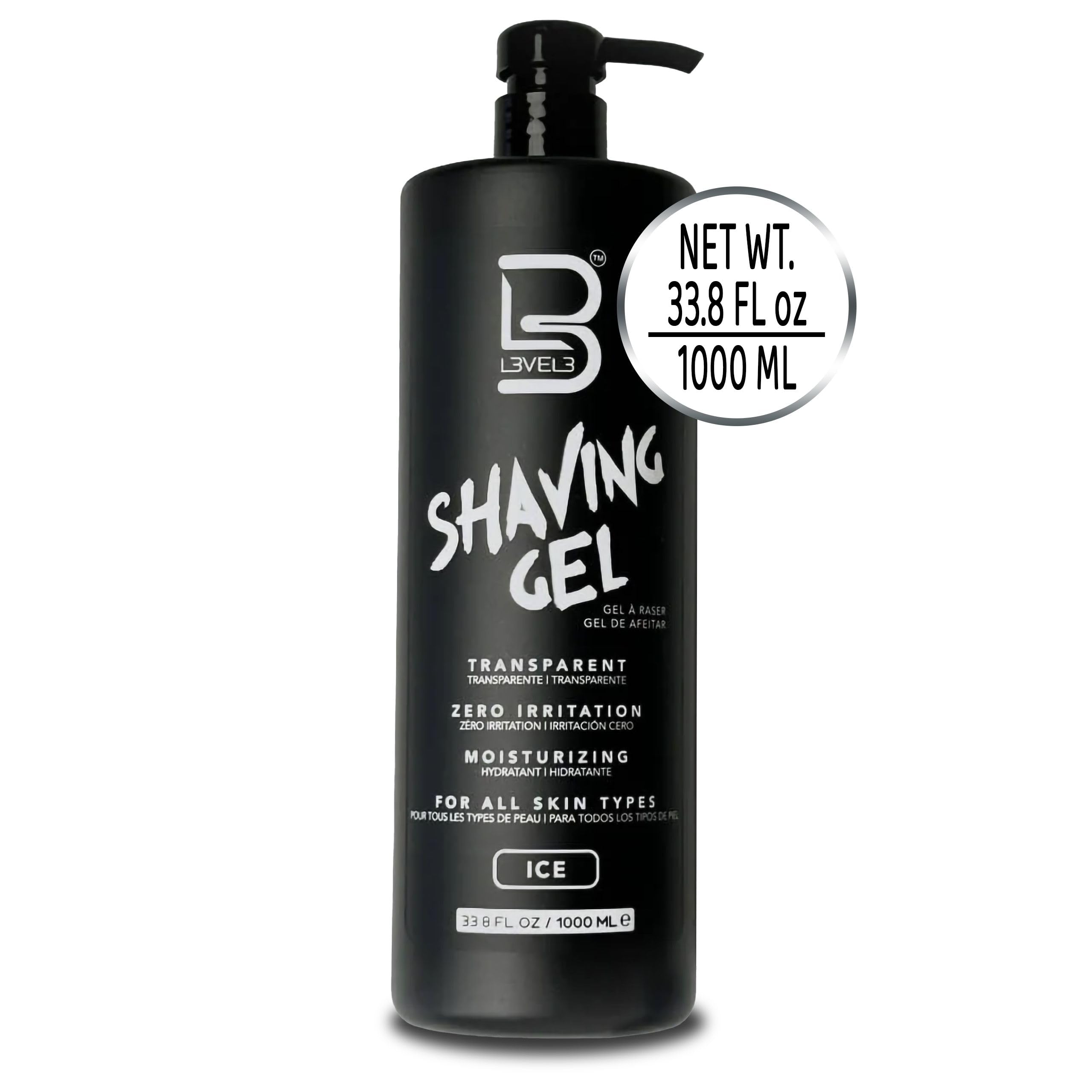 L3 Level 3 gel demonstrates clear sheen for guided shaving.