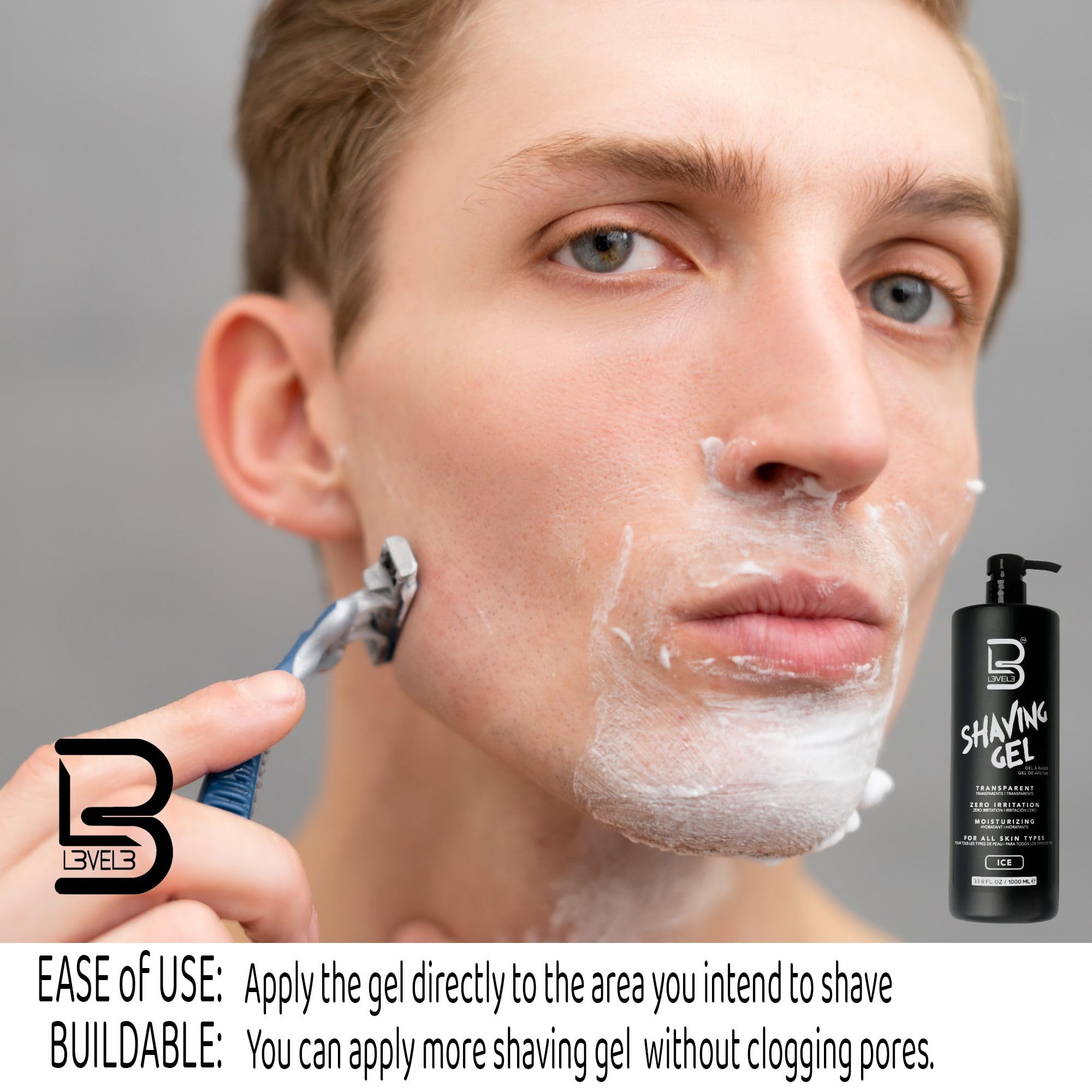 L3 Level 3 gel on a straight razor without hot towel prep.