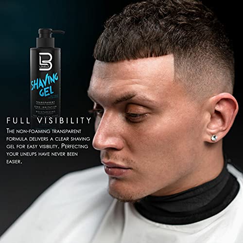 L3 Shaving Gel Ice easy-visibility photo shows clear glide area.