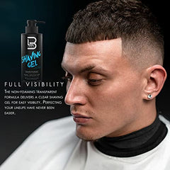 L3 Shaving Gel Ice easy-visibility photo shows clear glide area.