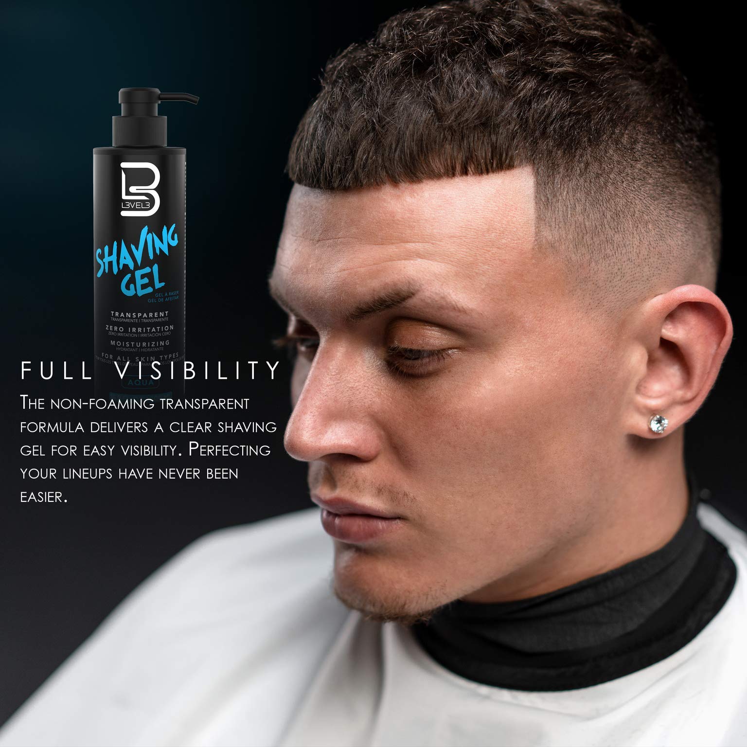 L3 Shaving Gel requires no hot towel prep