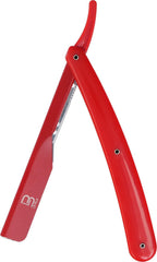 L3 Straight Razor Holder in red provides a firm grip for precise shaving.