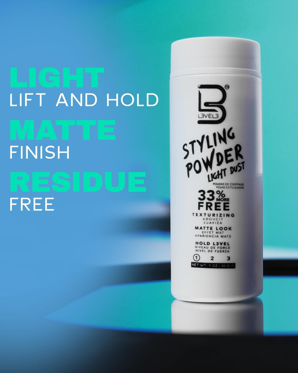 L3 Level 3 texture and volume powder applied for fuller natural hairstyle