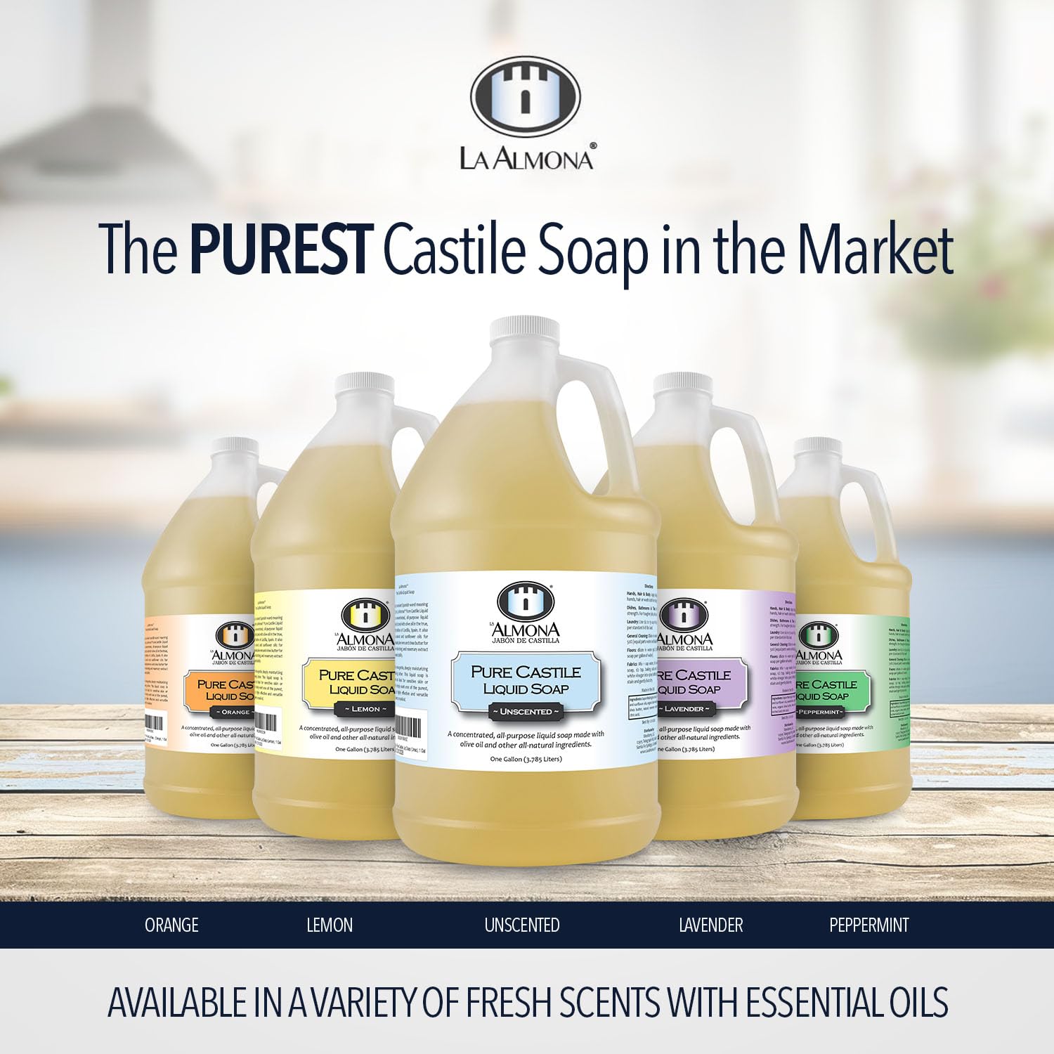 La Almona unscented castile soap for body, comfortable full-body cleanse