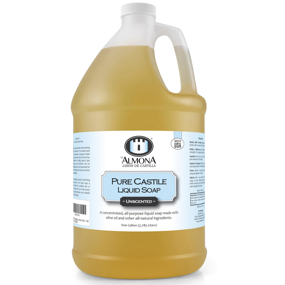 La Almona unscented castile soap for hands, gentle cleansing for sensitive skin