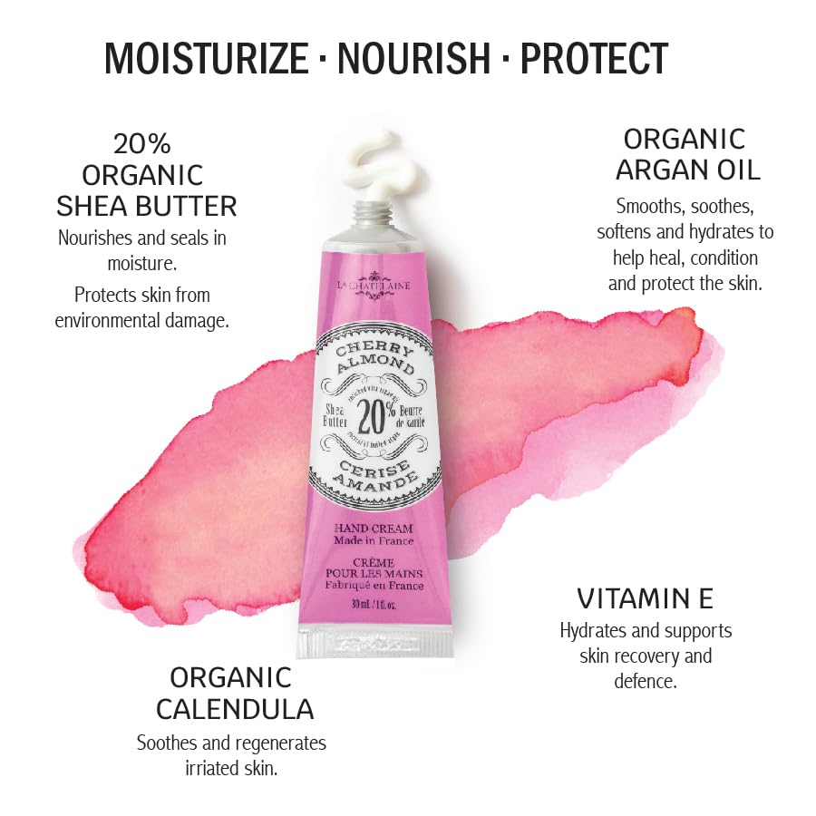 La Chatelaine Cherry Almond texture closeup showing ultra-rich cream for nourishment