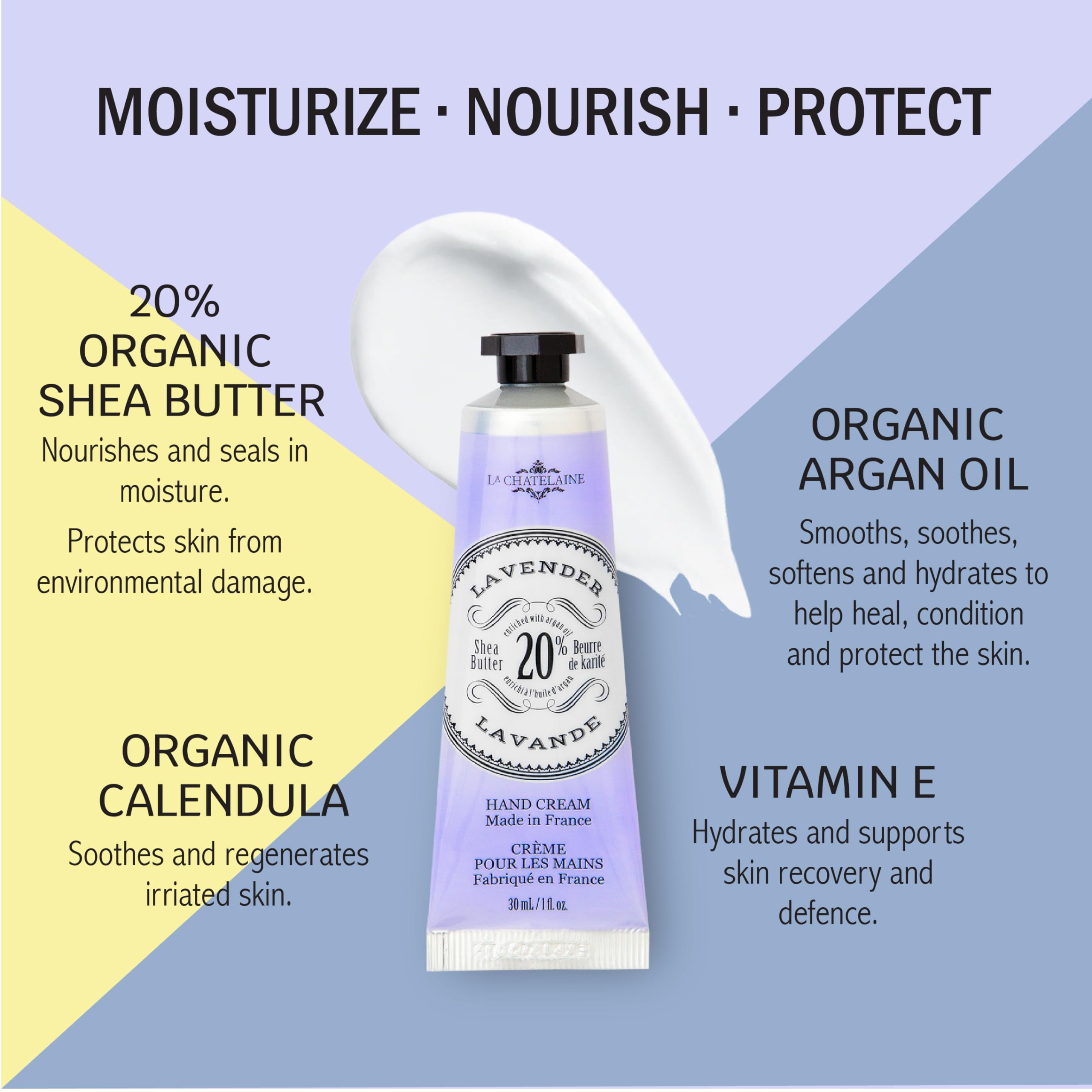 La Chatelaine Citrus Fizz hand cream with bright, refreshing scent.